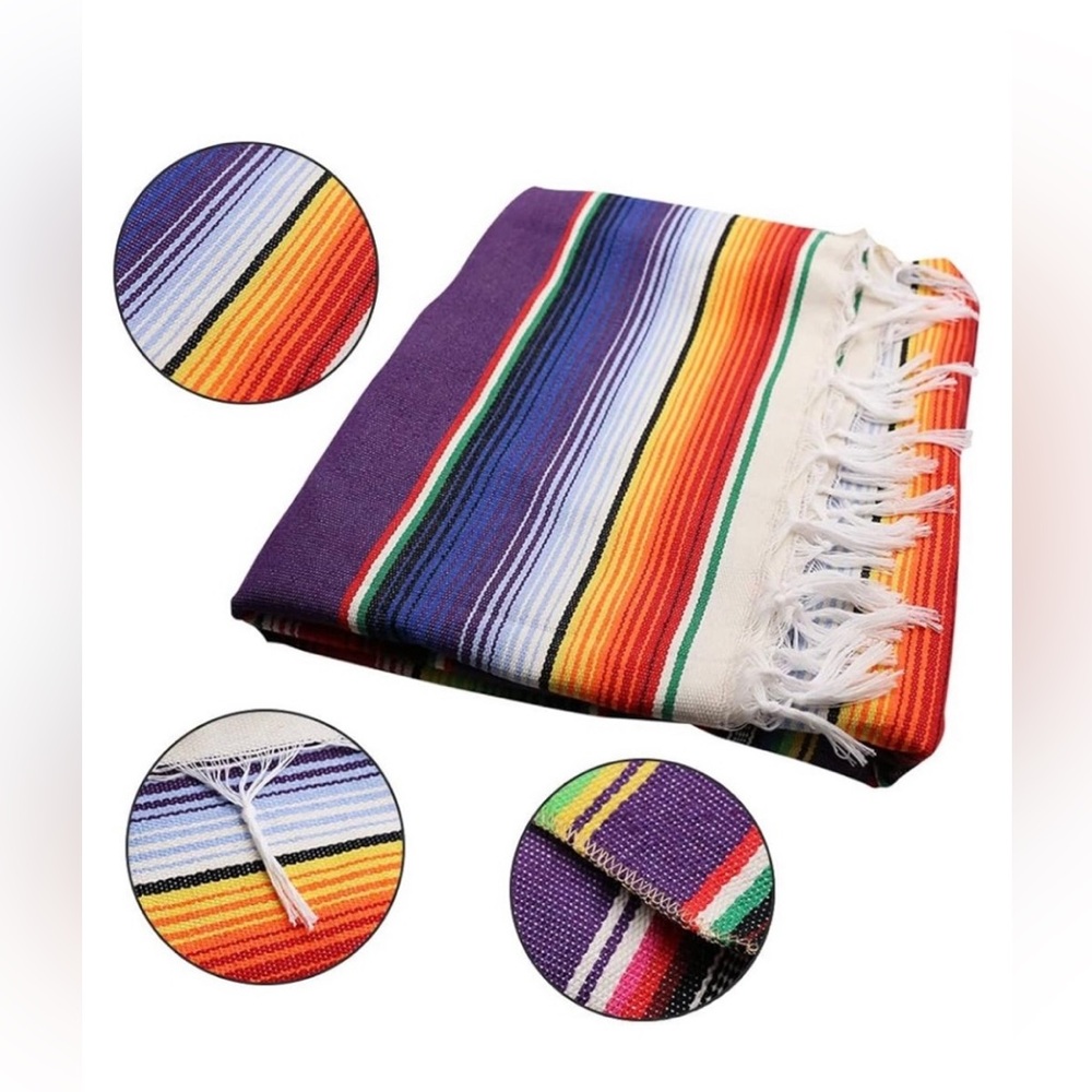 Mexican party decor bundle (4 pcs)
Blanket Tablecloth/Table Runner
(Multicolor)